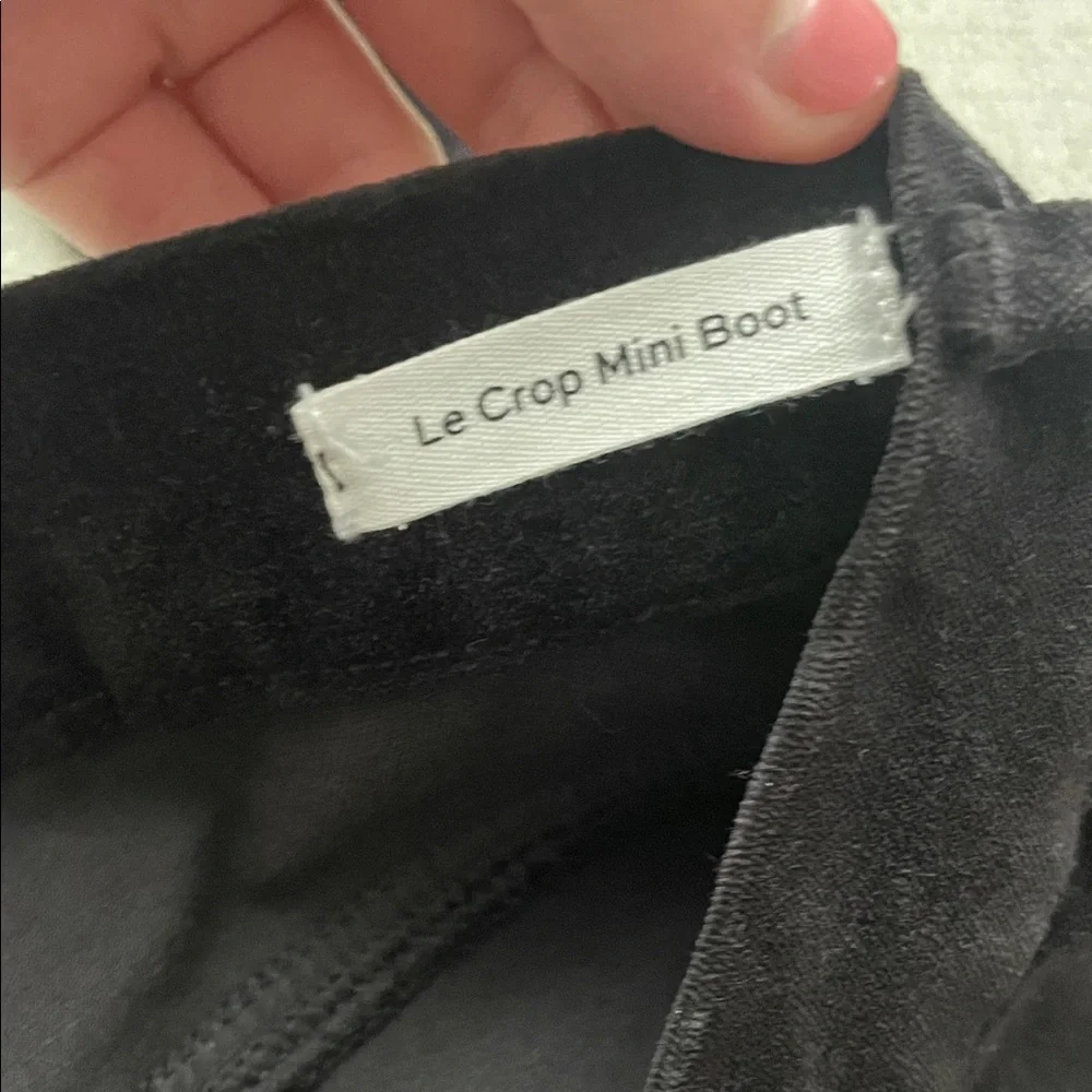 Frame Denim Le Crop Mini Boot Charcoal Velvet Pants - Picture 6 of 7